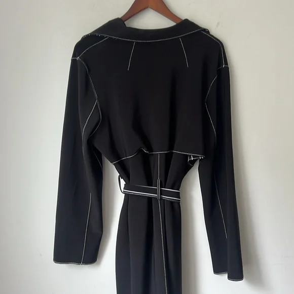 NEW Chico's Travelers Contrast Trim Trench Coat Black Sz 12
Sinky knit # - Picture 6 of 7